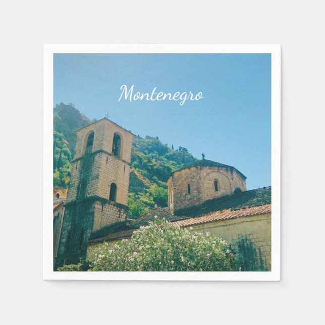 Kotor, Montenegro - Resminnen från resan Pappersservett (Framsidan)