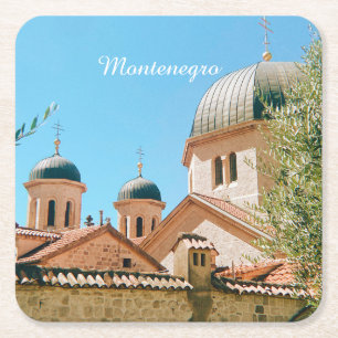 Kotor, Montenegro resminnena souvenir Underlägg Papper Kvadrat