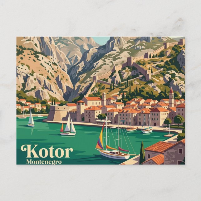 Kotor Montenegro Vykort (Framsida)