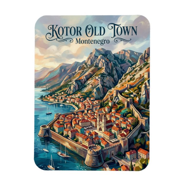 Kotor Old Town Montenegro Magnet (Vertikal)