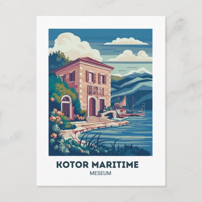 Kotor Sjöfartsmuseum vykort Resa  (Framsida)