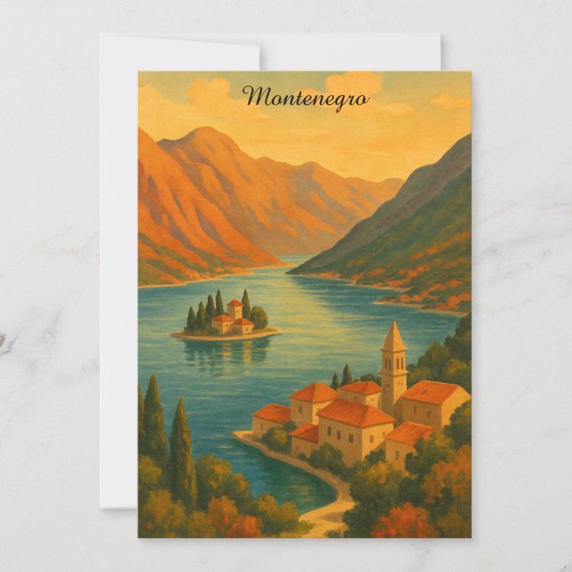 Kotorbukten Montenegro Vintage Adria-kusten (Framsida)