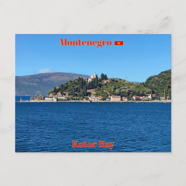 Kotorviken i Montenegro resor Vykort (Framsida)