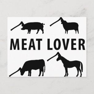 kött älskare ax vykort