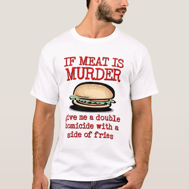 Kött är Mord Rolig Tröja Humor (Framsida)