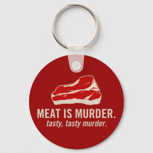 Kött är mord, smakligt mord nyckelring