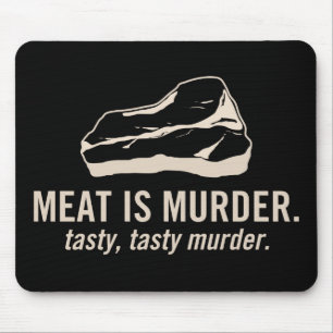 Kött är mord. Smakligt smakligt mord Mousepad Musmatta