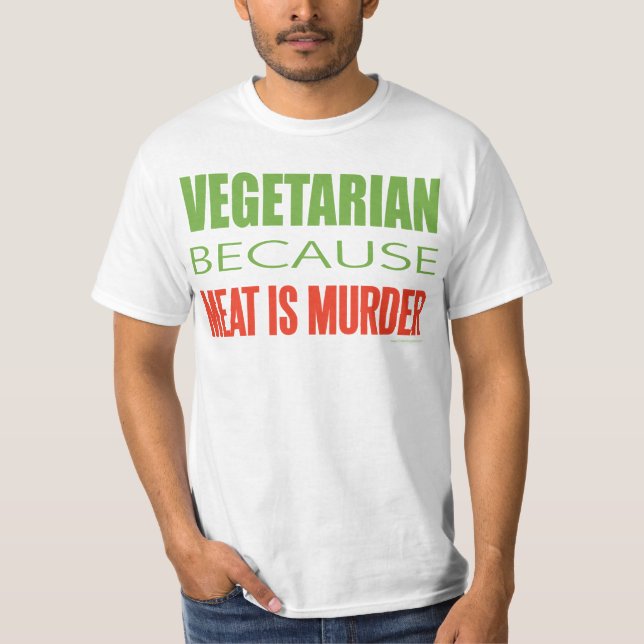 Kött är mördare - mot Kött T-shirt (Framsida)