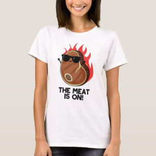 Kött är på en rolig matstek t shirt