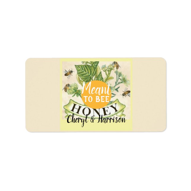 Kött av honung adressetikett (Framsidan)