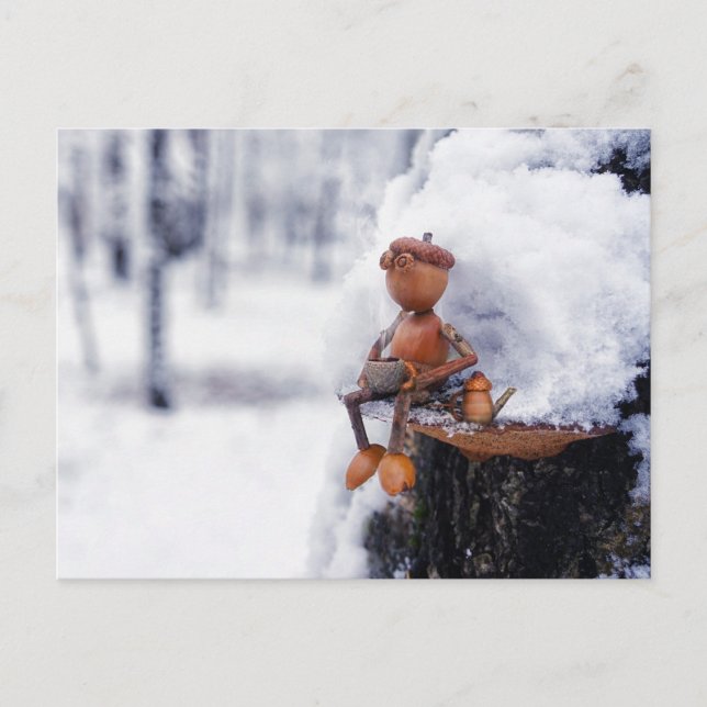 Kött av kaffe - vykort för vintern (Framsida)