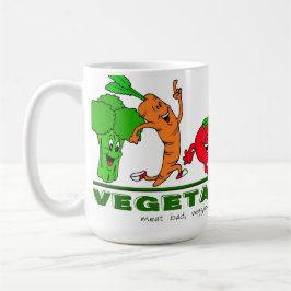 kött bad, veggies bra Vegetarian Kaffemugg