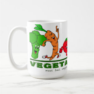 kött bad, veggies bra Vegetarian Kaffemugg
