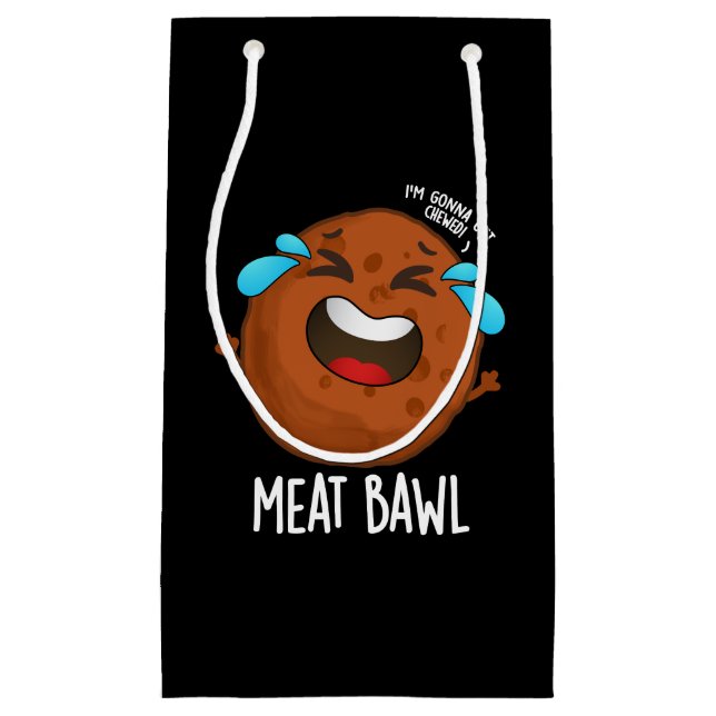 Kött-bawl Funny Meatball Pun Mörk BG (Framsidan)