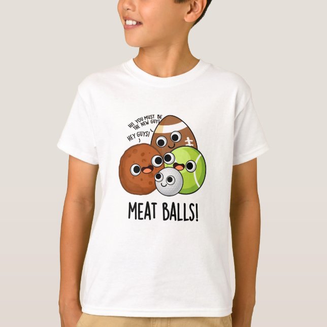 Kött Bollar Funny Food Pun T Shirt (Framsida)