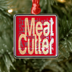 Kött Cutter Extraordinaire Julgransprydnad Metall