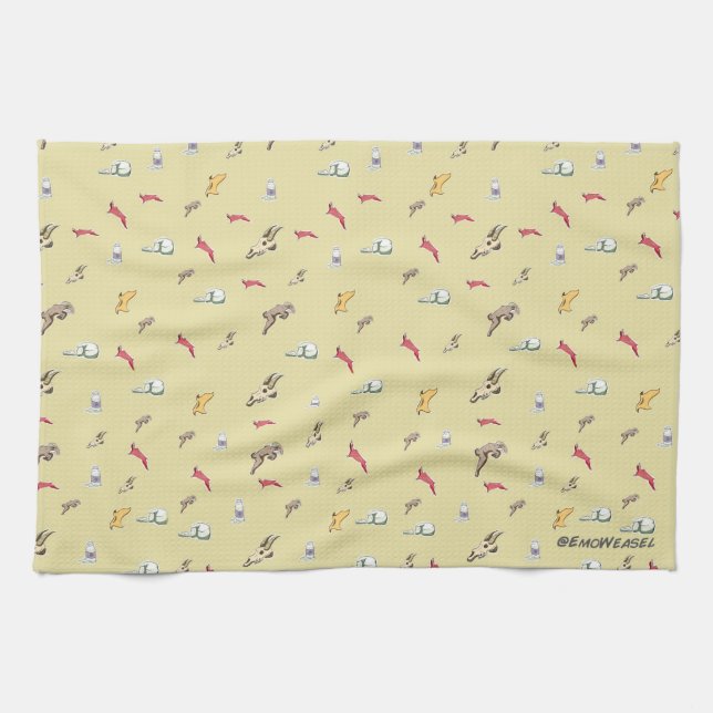 Kött din måltid kökshandduk (Horisontell)