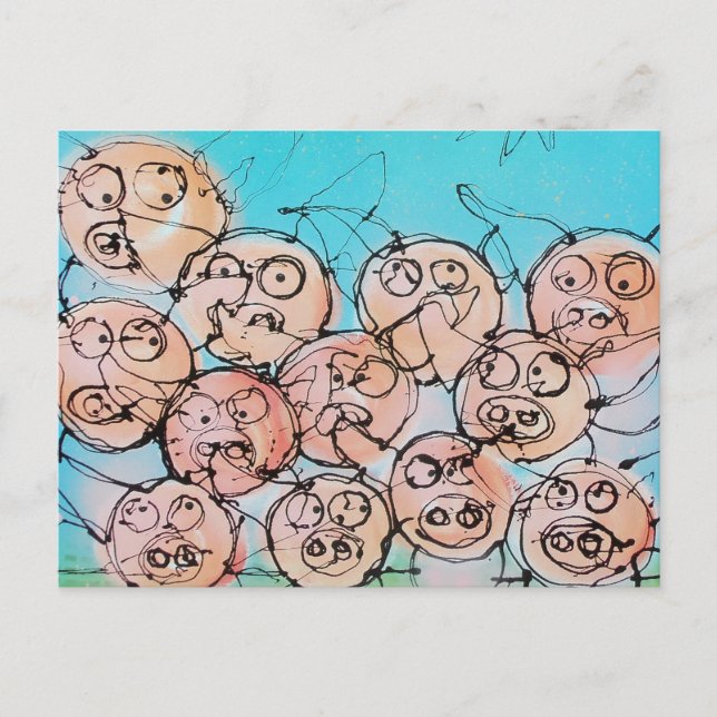 kött familjen vykort (Framsida)