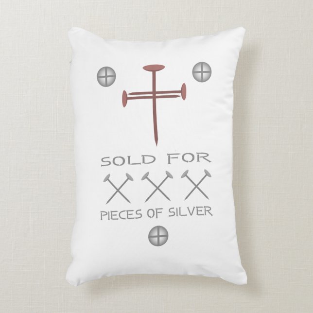 Kött för 30 Delar i Silver Prydnadskudde (Framsidan(Vertikal))