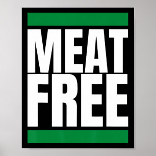 Kött Free Vegan Bodybuilding Vegan Raka Kant 1 Poster