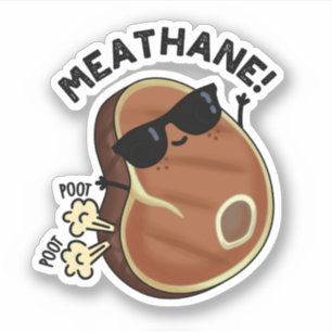 Kött-hane Funny Farting Kött Pun Klistermärken