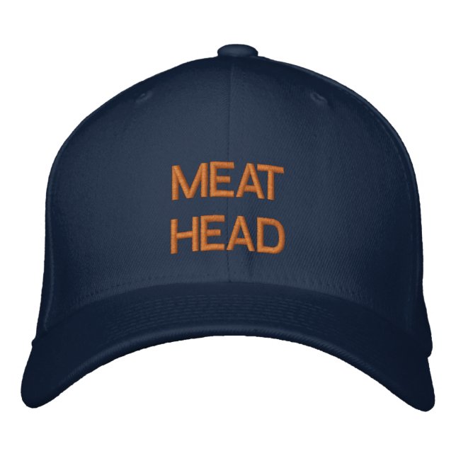 ’KÖTT HEAD’ broderade på sockeln Broderad Keps (Framsida)