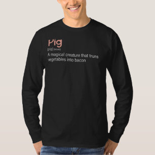 Kött Joke Best Superskoj Gris och Bacon Definition T Shirt