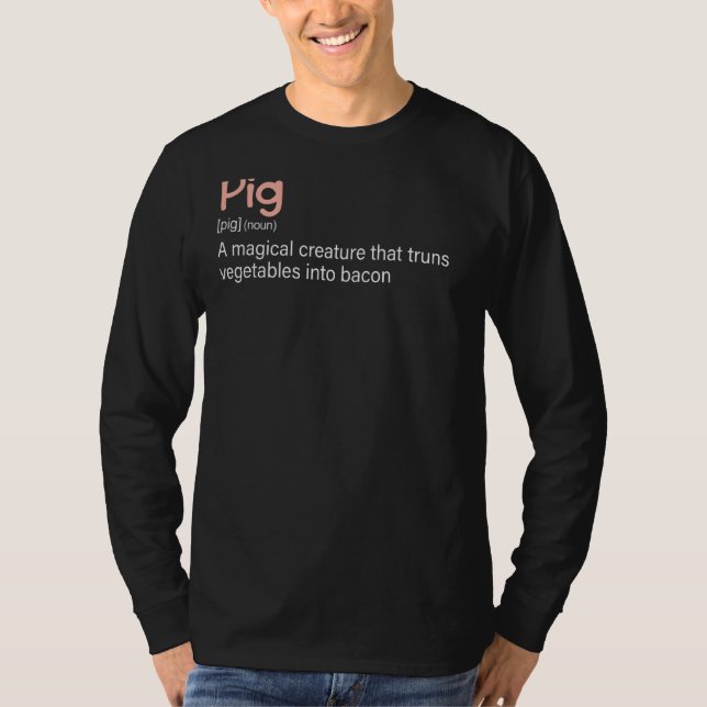 Kött Joke Best Superskoj Gris och Bacon Definition T Shirt (Framsida)