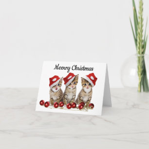 Kött julkort för Cat Lovers Helgkort