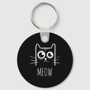 Kött kattfartyg Meow Kattunge Cute Cat Mamma och C Nyckelring