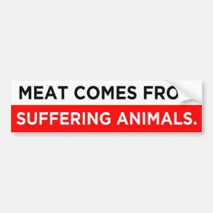 kött kommer från plågsamma djur, vegan bildekal