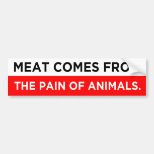 kött kommer från smärtan hos djuren vegan bildekal