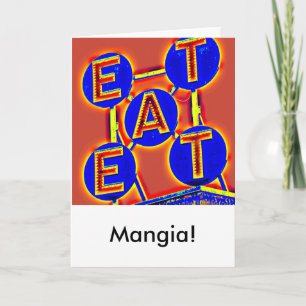 Kött/mangiskt hälsningskort kort