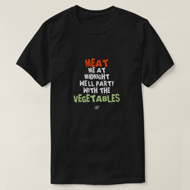Kött me och grönsaker T-Shirt (Design framsida)