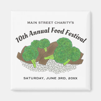 Kött och Broccoli kinesisk restauranger Food Festi Magnet