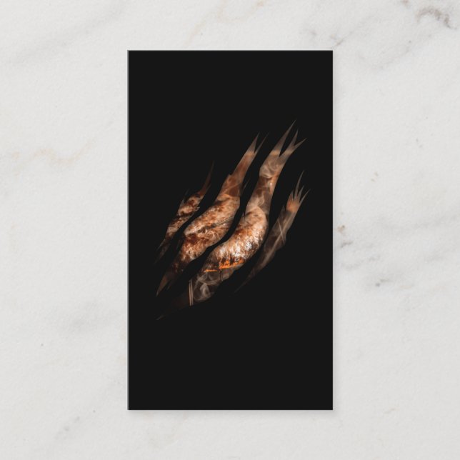 Kött och Burger BBQ Älskare Grillmaster Visitkort (Framsida)