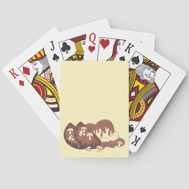 Kött och potatis Meatloaf Mushroom Gravy Middag Kortlek (Baksidan)