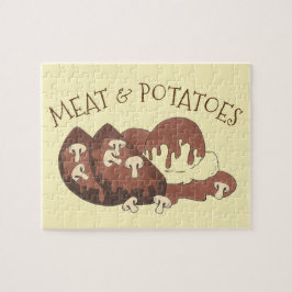 Kött och potatis Meatloaf Mushroom Gravy Middag Pussel