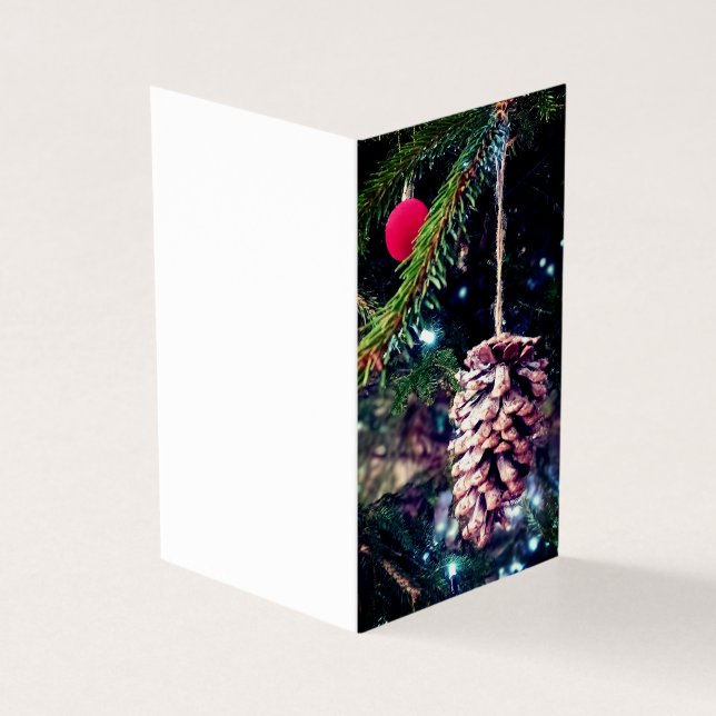 Kott och röd glaskula kort (Utsida)