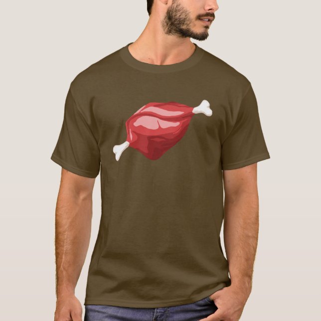 Kött på benskjortan t-shirt (Framsida)