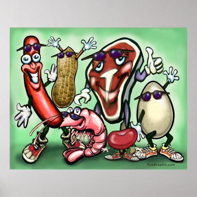 Kött & Protein Poster (Framsidan)