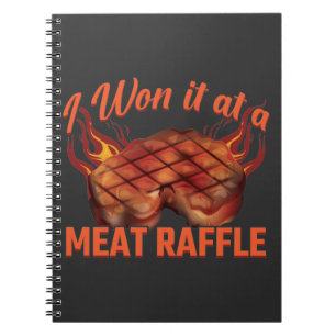 Kött Raffle Winner BBQ Steak Buter Minnesota Anteckningsbok