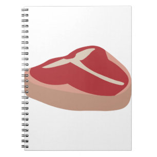 Kött Raw Steak Fresh Protein Gris Chop Beefsteak Anteckningsbok
