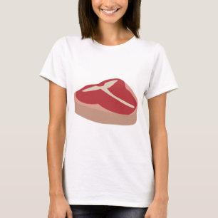 Kött Raw Steak Fresh Protein Gris Chop Beefsteak T Shirt