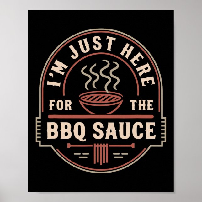 Kött Rökande Pappa Citat För Rolig Bbq Grill Kött  Poster (Framsidan)