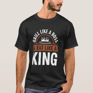 Kött Rökande Pappa Citat för Rolig BBQ Grill Kött  T Shirt