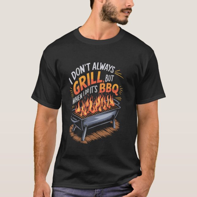 Kött Rökande Pappa Design Kött Rökare Rolig BBQ Gr T Shirt (Framsida)
