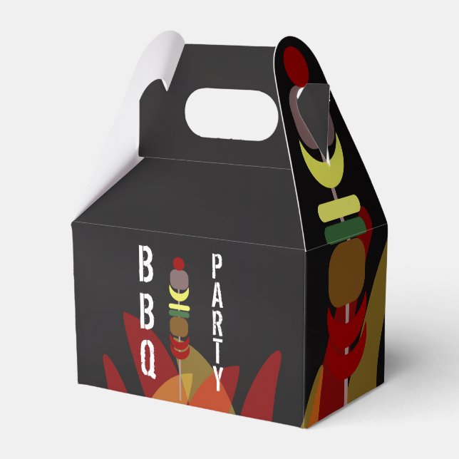 Kött Skewers BBQ Cook Out Party Presentaskar (Framsidan Sidan)