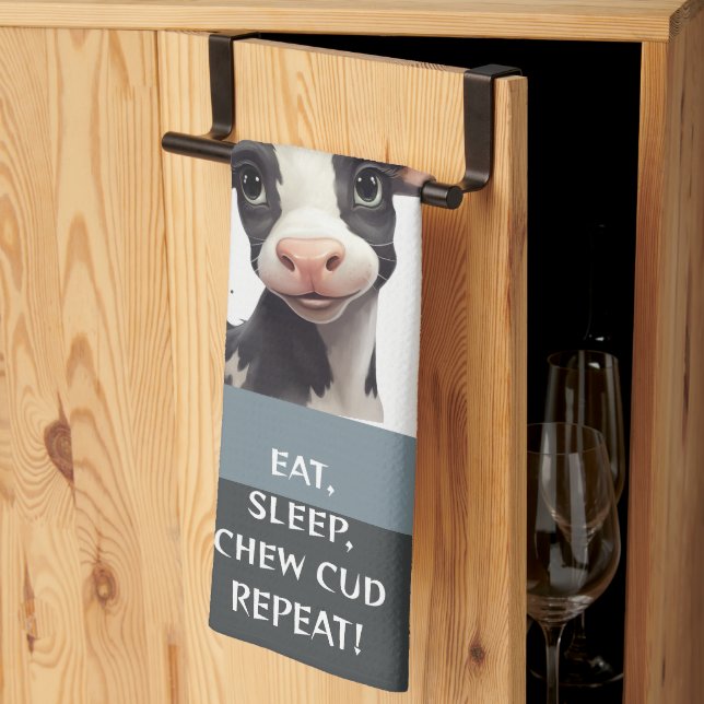 KÖTT, SLEEP, CHEW CUD, REPEAT! KÖKSHANDDUK (Thirds Fold)