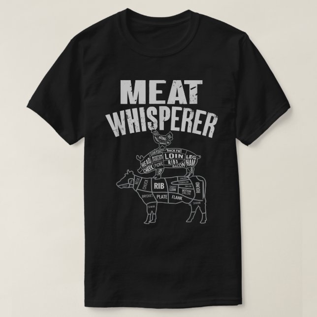 Kött Whisperer, Butchery Butcher T Shirt (Design framsida)